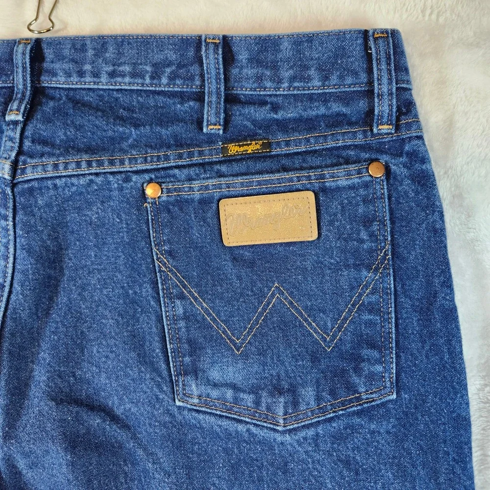 Wrangler Cowboy Cut Jeans Mens44x32‎ Blue Excellent Straight Leg Denim 13MWZ